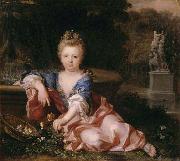 Alexis Simon Belle Portrait of Mariana Victoria of Spain fiancee of Louis XV oil